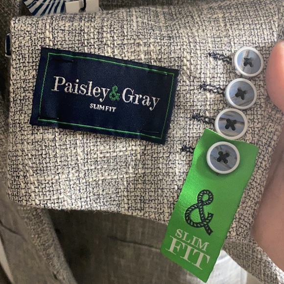 Paisley & Grey Men’s Slim Fit Suit Jacket. - Picture 3 of 5